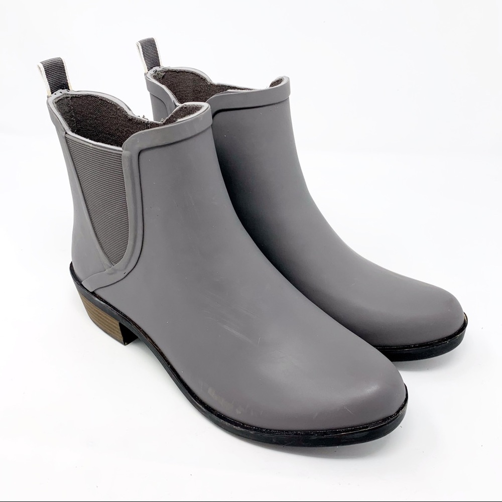 Lucky Brand Basel Bootie Rubber Rain Boots Gray 8